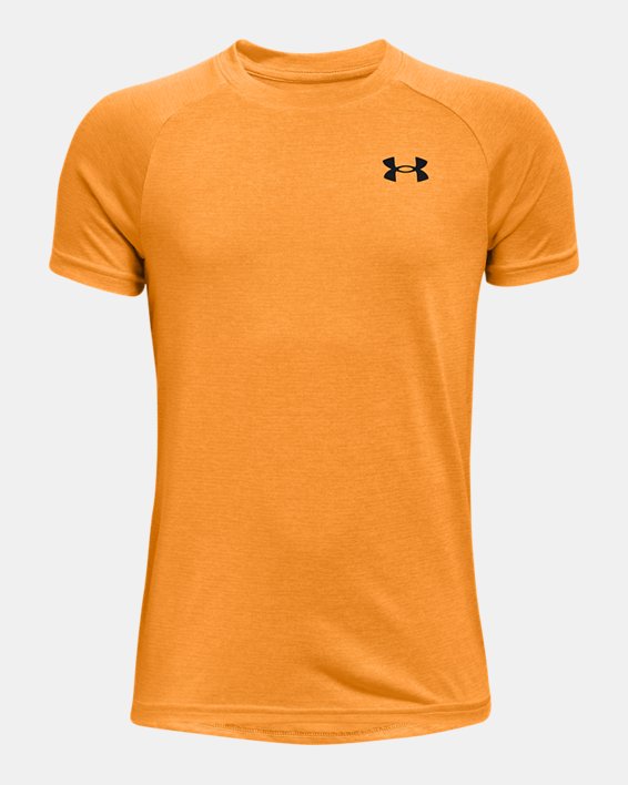 Boys' UA Tech™ 2.0 Short Sleeve, Orange, pdpMainDesktop image number 0